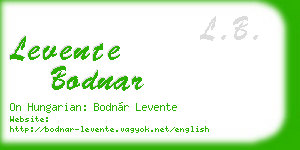 levente bodnar business card